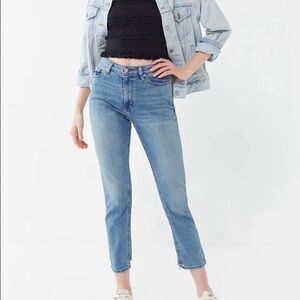 BDG High Rise Girlfriend Jean Size 29 RAW Hem